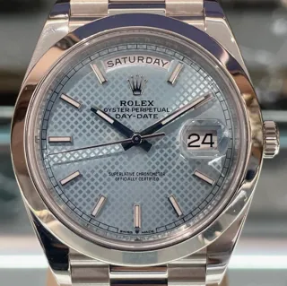 Rolex Day-Date 228206-0004 Platinum Blue