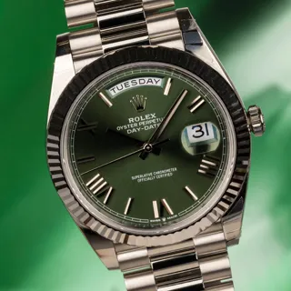 Rolex Day-Date 228236-0008 Platinum Green