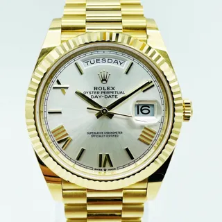 Rolex Day-Date 228238-0002 Yellow gold Silver