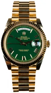 Rolex Day-Date 40 228238-0061 Yellow gold Green