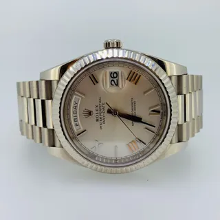 Rolex Day-Date 40 228239-0006 White gold Silver