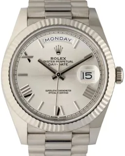 Rolex Day-Date 40 228239-0006 White gold Silver