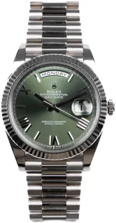 Rolex Day-Date 228239-0033 White gold Green