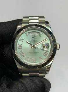 Rolex Day-Date II 218206 Platinum Silver