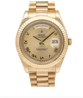 Rolex Day-Date II 218238-0038 Yellow gold Champagne