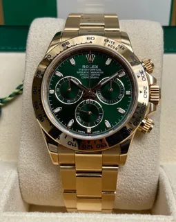 Rolex Daytona 116508-0013 Yellow gold Green