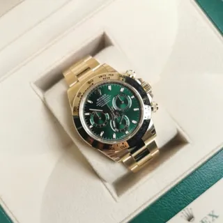 Rolex Daytona 116508-0013 Yellow gold Green