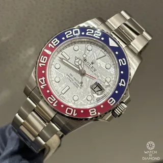 Rolex GMT-Master II 126719BLRO-0002 White gold Silver