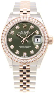 Rolex Lady-Datejust 279381RBR-0007 Rose gold and Stainless steel Green