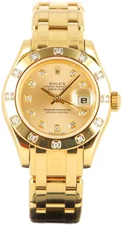 Rolex Lady-Datejust Pearlmaster 80318-001 Yellow gold Champagne