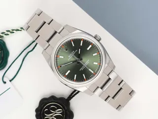 Rolex Oyster Perpetual 114200-0021 Stainless steel Green