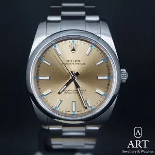 Rolex Oyster Perpetual 114200-0022 Stainless steel Champagne