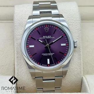 Rolex Oyster Perpetual 114300-0002 Stainless steel Purple