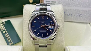 Rolex Oyster Perpetual Date 115200-0007 Stainless steel Blue