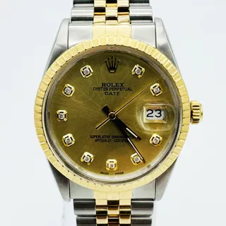 Rolex Oyster Perpetual Date 15053-0001 Yellow gold and Stainless steel