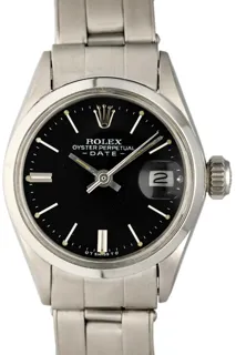 Rolex Oyster Perpetual Lady Date 6516 Stainless steel Black