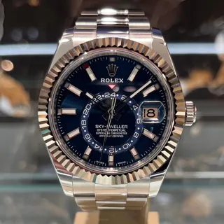 Rolex Sky-Dweller 326934-0003 White gold and Stainless steel Blue