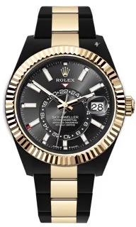 Rolex Sky-Dweller 336933-0003 Yellow gold and Stainless steel Black