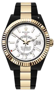 Rolex Sky-Dweller 336933-0005 Yellow gold and Stainless steel White