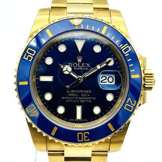 Rolex Submariner 116618LB-0003 Yellow gold Blue