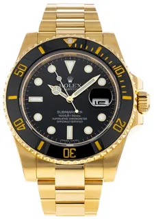 Rolex Submariner 116618LN-0001 Yellow gold Black