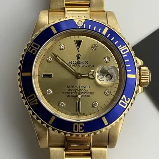 Rolex Submariner 16808 Yellow gold Golden