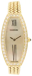 Tourneau 18mm Yellow gold White