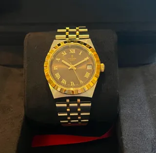 Tudor Royal 28403-0008 Yellow gold and Stainless steel Brown