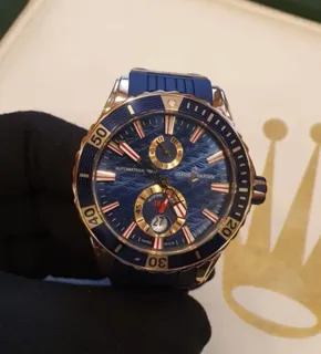 Ulysse Nardin Diver Chronometer 266-10-3/93 Rose gold Blue