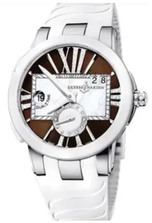 Ulysse Nardin Executive Dual Time Lady 243-10-3/30-05 Stainless steel Brown