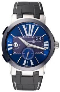 Ulysse Nardin Executive Dual Time 243-00-3/43-BQ Stainless steel Blue