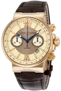 Ulysse Nardin Marine Chronograph 356-66/354 Rose gold Champagne