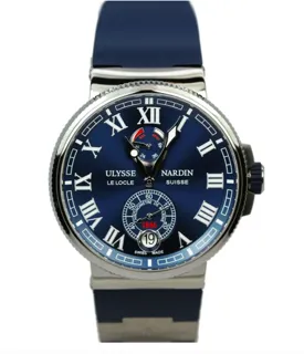 Ulysse Nardin Marine Chronometer Manufacture 1183-126-3/43 Stainless steel Blue