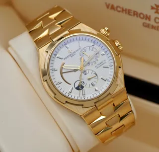 Vacheron Constantin Overseas Dual Time 47450/B01J-9228 42mm Yellow gold Silver