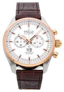 Zenith El Primero Chronograph 51.2050.4026/01.C713 Yellow gold and Stainless steel Silver