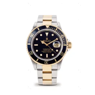 Rolex Submariner 16613 Stainless steel and 18k yellow gold Black