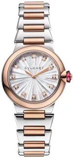 Bulgari LVCEA 103878 Rose gold and Stainless steel White