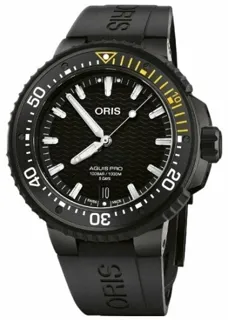 Oris Aquis 01 400 7767 7754-07 426 64BTEB Titanium and Black DLC Black