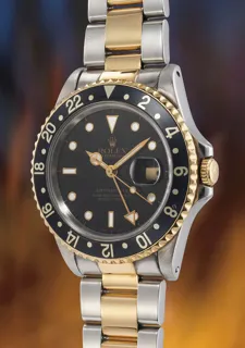 Rolex GMT-Master II 16713 Yellow gold and Stainless steel Black