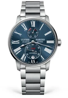 Ulysse Nardin Marine 1183-310-7M/43 Stainless steel Blue