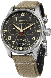 Alpina Startimer Pilot AL-372BGR4S6 Stainless steel Gray