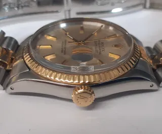 Rolex Oyster Perpetual "Datejust" Yellow gold and Stainless steel Silver