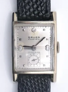 Gruen Curvex Precision 14k white gold