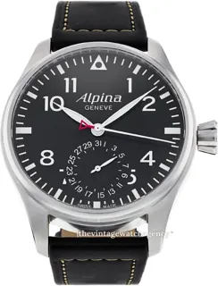 Alpina Startimer AL-710B4S6 brushed/polished steel Black