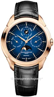 Baume & Mercier Clifton M0A10632 18k rose gold blue