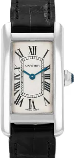 Cartier Tank Américaine 2489 19mm White gold Cream