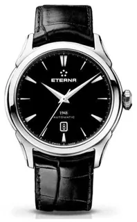 Eterna 1948 2950.41.41.1175 Stainless steel Black