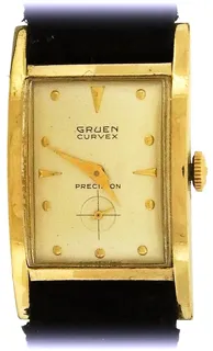 Gruen Precision Yellow gold with gilt