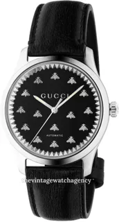 Gucci G-Timeless YA126286 brushed/polished steel Black