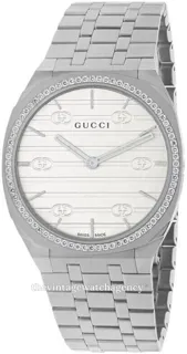 Gucci 25H YA163401 Brushed/polished steel White